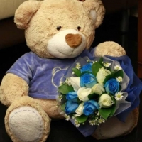 Big Teddy w/roses