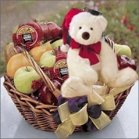 Bear and Goodies on a Basket#1