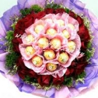 Roses IBouquet With Ferrero Rocher