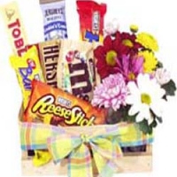 Chocolate basket w/flower