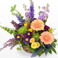 Bold Garden Mix Flower Basket